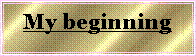 Textov� pole: My beginning